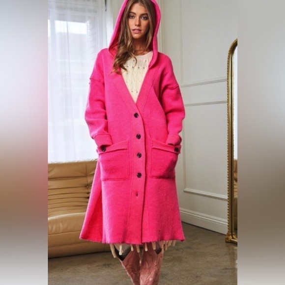 Blu Trends Sweaters - Barbie Hot Pink Sweater w/Hood